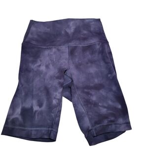 Lululemon Diamond Dye Blue Grey Align Bike Short | Size 4, 6” Inseam